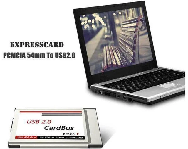 Alt view image 3 of 5 - AJMRTC PCMCIA CardBus to 2-Port USB 2.0 Adapter Card, 480Mbps CardBus USB Converter for Vintage Laptop PC, 32bit CardBus Expansion Card