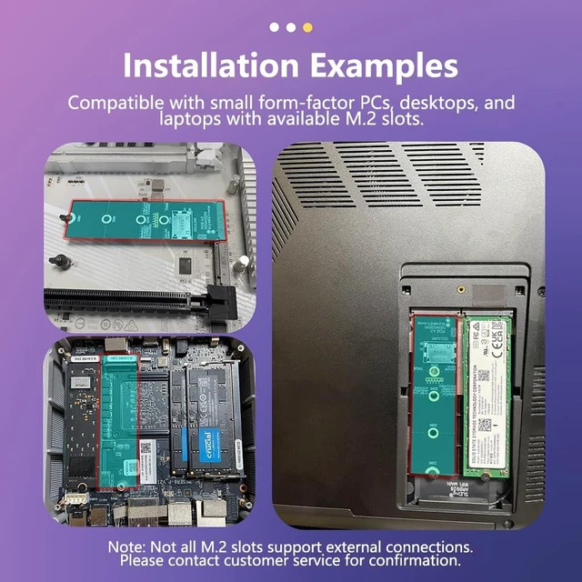 Alt view image 2 of 7 - AJMRTC TKM8 M.2 M-Key to OCuLink SFF-8612 Female Bridge Card, PCIe 4.0 X4 Adapter, for NVMe U.2 SSD and External Graphics eGPU Dock, Horizontal OCuLink Port