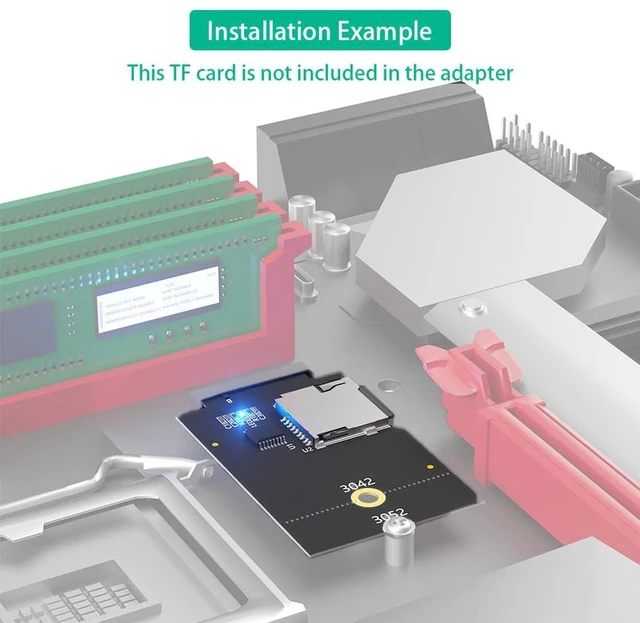 Alt view image 5 of 7 - AJMRTC NGFF M.2 Key B to Micro SD TF Adapter Card, USB Bus Micro SD Card Reader, Support SDHC SDXC, Internal Converter for Laptop, PC, Embedded Industrial Computers