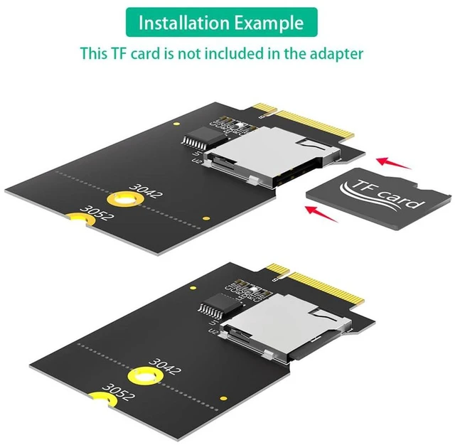 Alt view image 3 of 7 - AJMRTC NGFF M.2 Key B to Micro SD TF Adapter Card, USB Bus Micro SD Card Reader, Support SDHC SDXC, Internal Converter for Laptop, PC, Embedded Industrial Computers