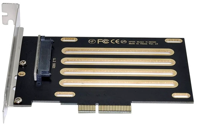 Alt view image 5 of 7 - AJMRTC PCIe 3.0 X4 to U.2 SFF-8639 Host Adapter Kit, Black, Compatible with Intel Motherboard and Intel 750 U.2 NVMe PCIe SSD Storage Expansion