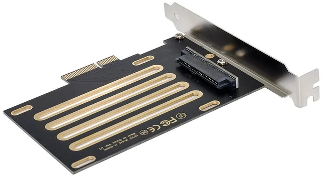 Alt view image 2 of 7 - AJMRTC PCIe 3.0 X4 to U.2 SFF-8639 Host Adapter Kit, Black, Compatible with Intel Motherboard and Intel 750 U.2 NVMe PCIe SSD Storage Expansion