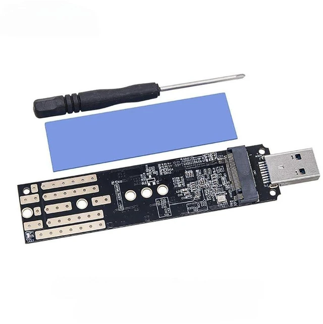 Main image of AJMRTC M.2 NVMe NGFF to USB3.1 Gen2 Type-A & Type-C Adapter, 10Gbps Direct Insertion SSD Reader, M Key & B+M Key, Fit 2230 2242 2260 2280 NVMe SSD, 1 Piece