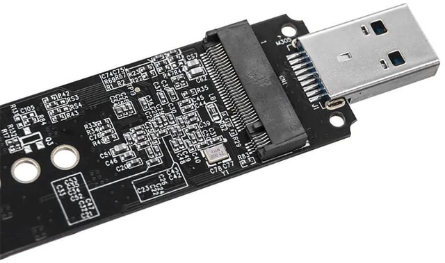 Alt view image 4 of 5 - AJMRTC M.2 NVMe NGFF to USB3.1 Gen2 Type-A & Type-C Adapter, 10Gbps Direct Insertion SSD Reader, M Key & B+M Key, Fit 2230 2242 2260 2280 NVMe SSD, 1 Piece