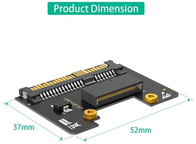 Alt view image 4 of 7 - AJMRTC EDSFF E1.S to U.2 SFF-8639 Carrier Adapter Card, NVMe Ruler 1U Short E1.S SSD Converter, Compatible with GEN-Z EDSFF E1.S Enterprise SSD