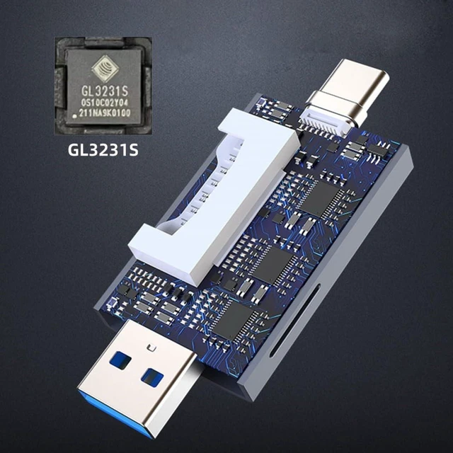Alt view image 2 of 7 - AJMRTC UHS-II SD4.0 Card Reader, 2 in 1 USB A & Type-C 5Gbps Memory Card Adapter, Support SDHC SDXC Micro SD Micro SDHC Micro SDXC, Simultaneous Dual Card Read for Camera Laptop