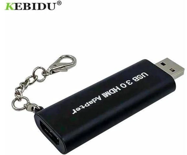 Alt view image 2 of 6 - AJMRTC Portable USB 3.0 to HDMI Converter Adapter, Mini Keychain Design, 1080P 1920*1080 HD Video Output, USB to HDMI Display Connector for Windows Laptop Desktop Extended Display