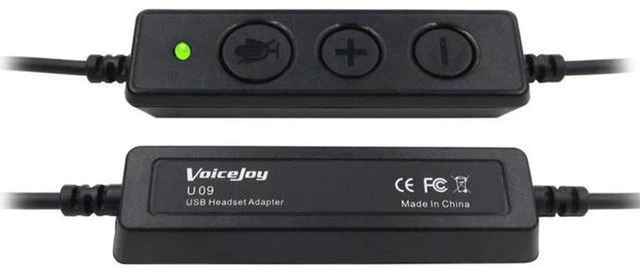 Alt view image 2 of 5 - AJMRTC VoiceJoy Call Center USB Headset QD Adapter Cable, Quick Disconnect QD Cord with Volume Control Mute Function, USB Plug Converter for Call Center Headset, Office Telephone Communication