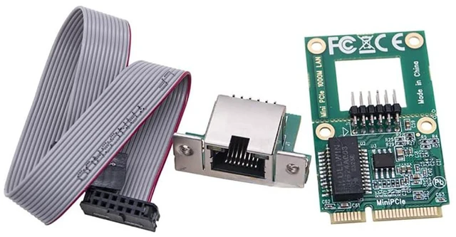 Alt view image 3 of 7 - AJMRTC M.2 A+E / Mini PCIe Bent Pin Gigabit Ethernet Card, Single Port RJ45 1000Mbps LAN Network Adapter, NGFF Gigabit NIC for Server, Mini PC, Industrial Embedded Computer