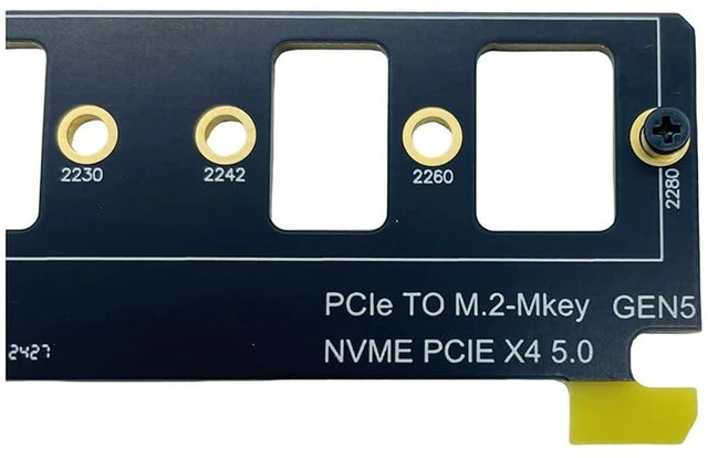 Alt view image 7 of 7 - AJMRTC PCIe 4.0 X4 to M.2 M Key Riser Carrier Card, Up to 11660MB/s, Support NVMe SSD 2230 2242 2260 2280, GEN5 GEN4 GEN3 Compatible PCIe Riser Adapter for Desktop Server Storage