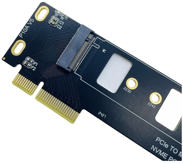 Alt view image 6 of 7 - AJMRTC PCIe 4.0 X4 to M.2 M Key Riser Carrier Card, Up to 11660MB/s, Support NVMe SSD 2230 2242 2260 2280, GEN5 GEN4 GEN3 Compatible PCIe Riser Adapter for Desktop Server Storage