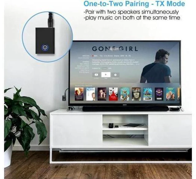 Alt view image 5 of 6 - AJMRTC 2 in 1 Bluetooth 5.3 Audio Transmitter Receiver, 3.5mm AUX Wireless Audio Adapter for TV PC Headphone Speaker Car Stereo