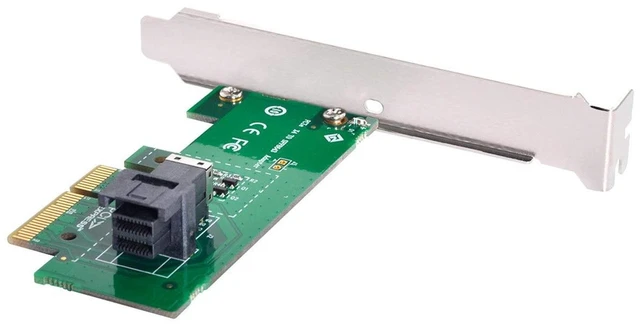 Alt view image 4 of 5 - AJMRTC PCIe X4 to U.2 NVMe SSD Adapter Kit, SFF-8643 to SFF-8639 Converter, Compatible with Intel SSD 750, P3600, P3700 U.2 Drives for Desktop Motherboard Storage Upgrade
