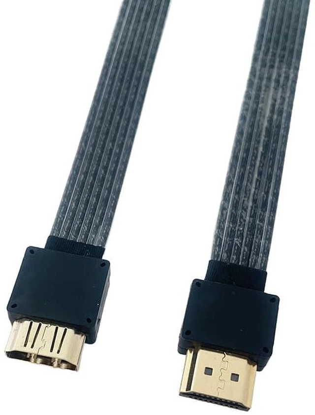 Alt view image 2 of 7 - AJMRTC HDMI 2.1 Video Cable 48Gbps 50CM, Silver-Plated Conductors, Supports 8K@60Hz, 4K@240Hz/144Hz, 2K@240Hz/144Hz, 3D HDR for Monitor GPU Game Console