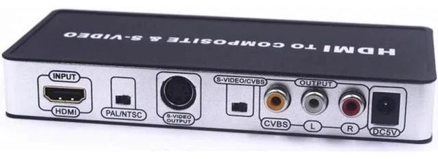 Alt view image 4 of 6 - AJMRTC HDMI to RCA Composite AV & S-Video Converter, Digital HDMI to Analog CVBS S-Video Adapter with AV Cable, S-Video Cable and AC Power Adapter for Old TV