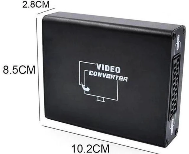 Alt view image 2 of 6 - AJMRTC HDMI to SCART Composite Video Converter Adapter, Digital HDMI to Analog SCART RGB CVBS Signal Converter with Stereo Audio for Old TV Retro Game Console VCR