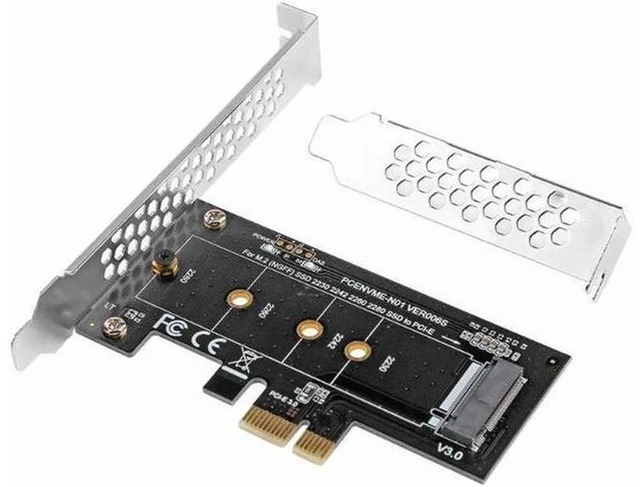 Alt view image 4 of 5 - AJMRTC M.2 NVMe M Key SSD to PCIe 3.0 X1 X4 Expansion Riser Card, NGFF M-Key PCI Express Converter Adapter, Supports 2230 2242 2260 2280 NVMe SSD for Desktop Motherboard