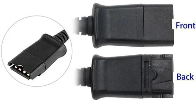 Alt view image 2 of 5 - AJMRTC QD Quick Disconnect Call Center Headset Cable, QD to Single 3.5mm Audio Plug Adapter Cord for PC Laptop Customer Service Agent Headphone