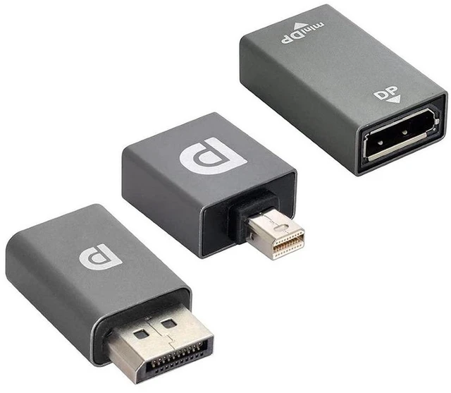 Main image of AJMRTC 3 Pack Mini DP Male to DP Female 90 Degree Adapter, DisplayPort 1.2 4K@60Hz Ultra HD Extension Connector for Laptop PC Monitor TV Projector