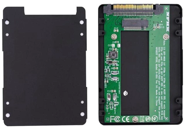 Alt view image 7 of 7 - AJMRTC SFF-8639 U.2 NVMe to M.2 NGFF M-Key SSD Enclosure Adapter, PCIe SSD Converter Case for Motherboard, Compatible with Intel 750 P3600 P3700 U.2 SSD Replacement