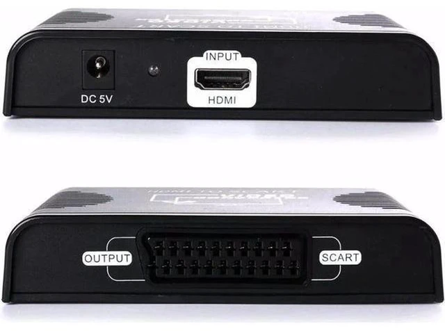 Alt view image 4 of 4 - AJMRTC HDMI to SCART Converter Adapter, HDMI Input SCART Output, Digital to Analog Audio Video Converter, 1080P for Blu-Ray Player, STB, Retro TV, Game Console