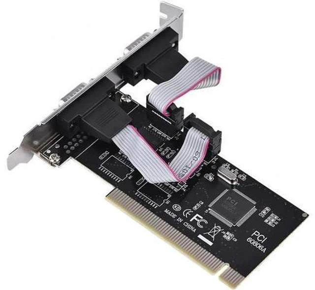 Alt view image 2 of 5 - AJMRTC PCIe to Dual DB9 RS232 Serial Adapter Card, 2 Port RS-232 COM Port Expansion Card for Desktop PC, Industrial Control, POS, Scanner, Serial Printer