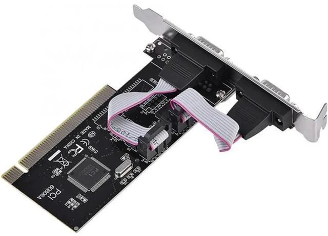 Alt view image 5 of 5 - AJMRTC PCIe to Dual DB9 RS232 Serial Adapter Card, 2 Port RS-232 COM Port Expansion Card for Desktop PC, Industrial Control, POS, Scanner, Serial Printer