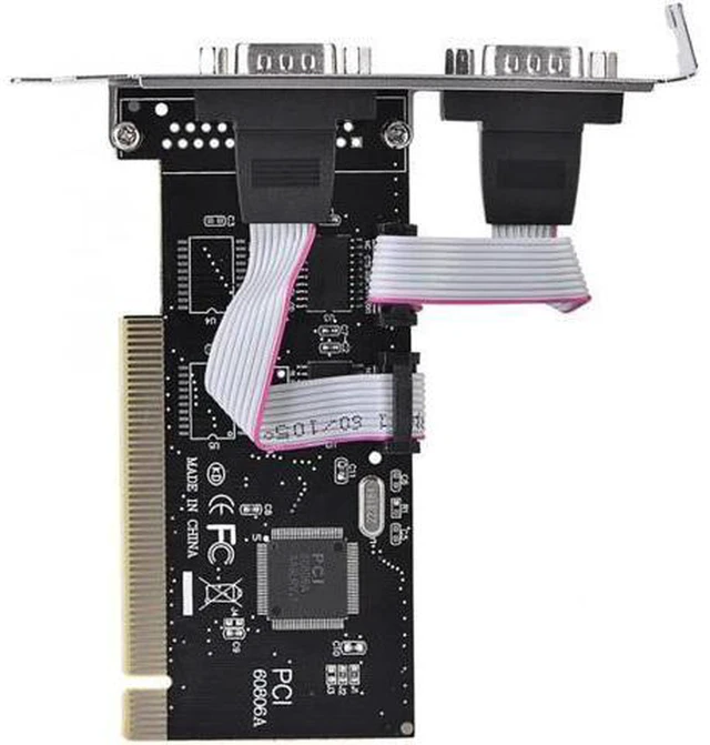 Alt view image 4 of 5 - AJMRTC PCIe to Dual DB9 RS232 Serial Adapter Card, 2 Port RS-232 COM Port Expansion Card for Desktop PC, Industrial Control, POS, Scanner, Serial Printer