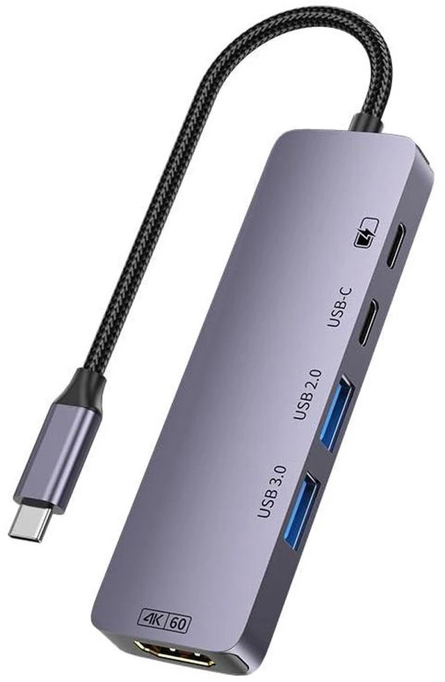 Main image of AJMRTC 5 in 1 USB-C Multiport Docking Station, USB 3.0 5Gbps Hub, 4K@60Hz HDMI Output, Screen Mirroring Multiport Adapter for Laptop, PC, Type-C Devices