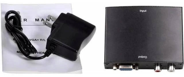 Alt view image 4 of 6 - AJMRTC HDMI to VGA Converter with 3.5mm Audio Jack, 1080P 60Hz HDMI Input to VGA Output Adapter, EU US UK Plug Optional, for Laptop PC Monitor Projector HD Display