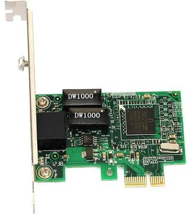 Alt view image 2 of 3 - AJMRTC Broadcom BCM5721 PCIe Gigabit Ethernet NIC, Single RJ45 Port Server Desktop Network Card, PXE Boot Supported for Diskless Network Boot System