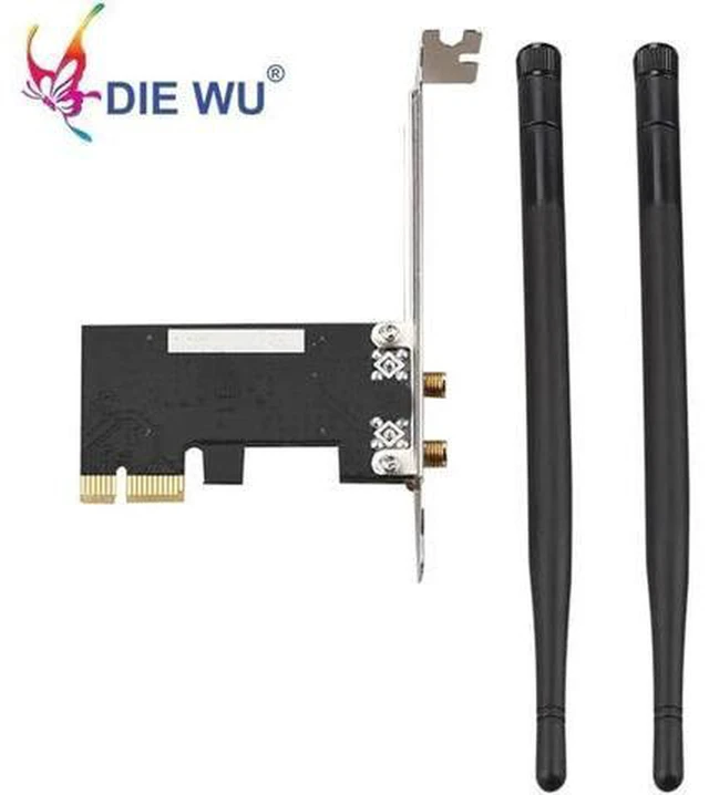 Alt view image 4 of 5 - AJMRTC 300Mbps PCI Express Wireless N WiFi Adapter, 2.4GHz 802.11b/g/n PCIe Desktop Network Card, Internal WLAN NIC with Antennas for Desktop PC Internet Streaming Gaming Online Work