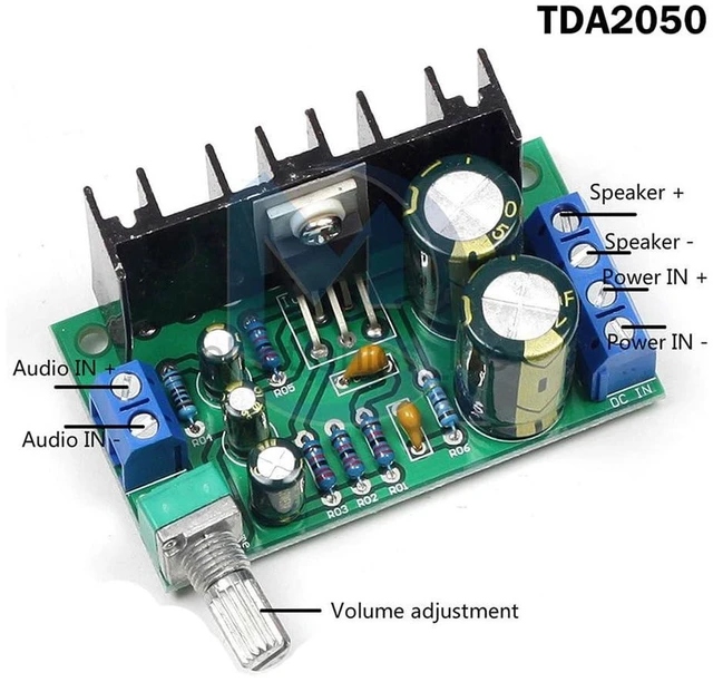 Alt view image 4 of 7 - AJMRTC 2Pcs TDA2050 Mono Audio Amplifier Module, DC AC 12V-24V Hi-Fi Mono Power AMP Board for Speaker DIY Audio System