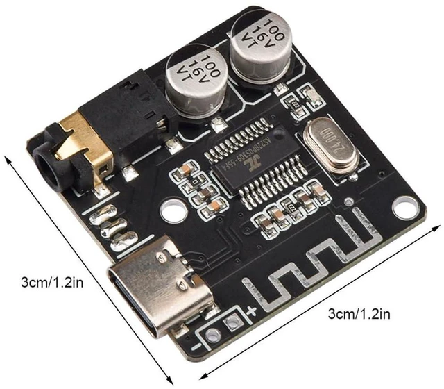 Alt view image 3 of 7 - AJMRTC 5Pcs VHM-314 Bluetooth 5.0 MP3 Lossless Decoder Board, USB-C Wireless Audio Receiver Module for DIY Speaker Amplifier