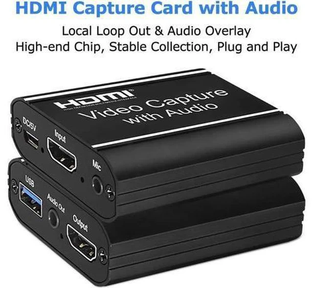 Alt view image 5 of 7 - AJMRTC 4K HDMI Game Capture Card with HDMI Loop Out, USB 2.0 Audio Video Capture Adapter for Game Streaming, Live Broadcast, Video Recording