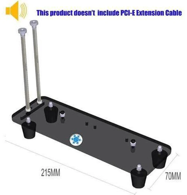 Alt view image 3 of 5 - AJMRTC PCI-E 3.0 x16 Vertical GPU Riser Card with Cooler Bracket, PCIe 3.0 16X Graphics Card Riser Adapter for Desktop PC Vertical GPU Mount
