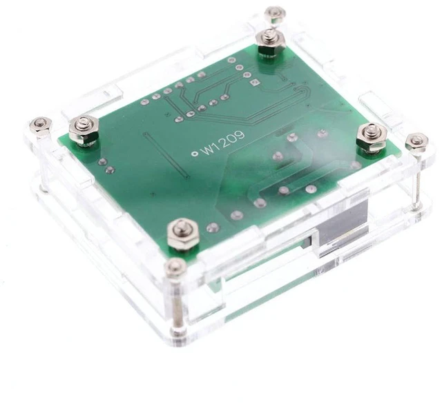 Alt view image 6 of 6 - AJMRTC 2Pcs W1209 Digital Temperature Controller Board with Protective Case, DC 12V Micro Thermostat Module for Heating Cooling Control