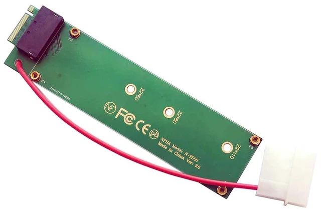 Alt view image 5 of 7 - AJMRTC Ruler 1U GEN-Z EDSFF E1.S Short SSD to NVMe NGFF M-Key PCIe 4X Host Carrier Adapter with External 4Pin Power for Server Storage