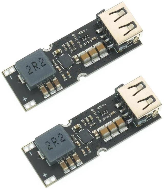 Main image of AJMRTC 2Pcs TPS61088 Synchronous Step Up Boost Power Module, 3.2V 3.7V 4.2V to 5V 9V 12V QC Fast Charge Converter Board for Power Bank, Mobile Battery DIY Charging Circuit