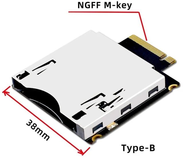 Alt view image 3 of 7 - AJMRTC NGFF M.2 M-Key NVMe to CFexpress Type B Adapter, Full Speed PCIe Expansion CFB Card Converter, Works for Canon R5 Nikon Z6 Z7 Camera Memory Storage