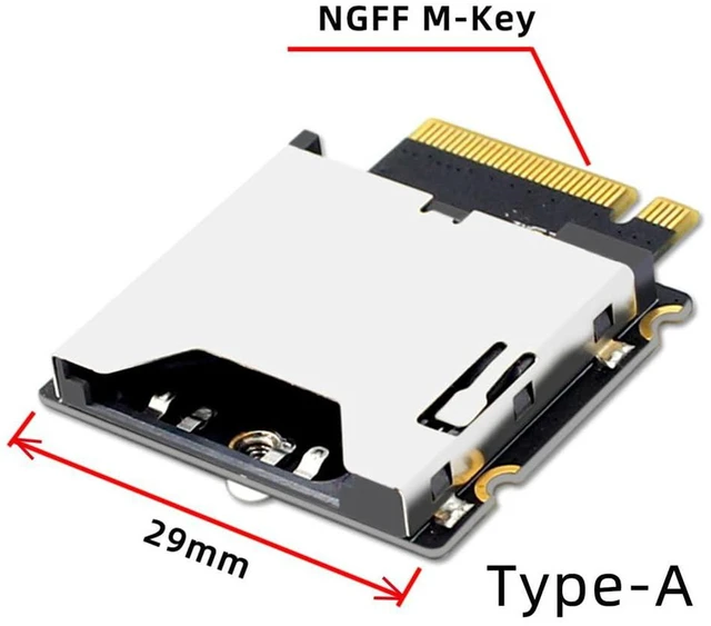 Alt view image 3 of 7 - AJMRTC NGFF M.2 M-Key NVMe to CFexpress Type A Adapter, Full Speed PCIe CFA Extension Converter, DIY Camera Memory Card for Sony Alpha Series Cameras