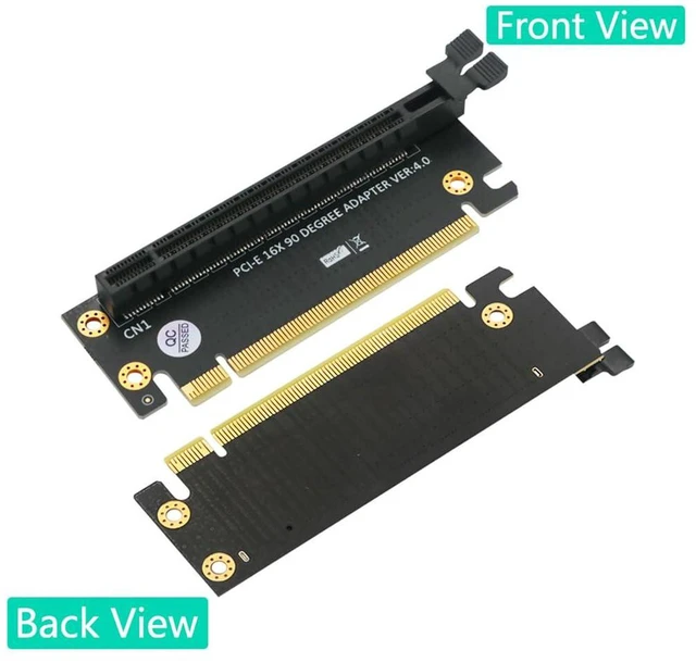 Alt view image 6 of 7 - AJMRTC PCIe 4.0 x16 90 Degree High Speed Riser Card, PCI-Express 3.0 / 4.0 Right Angle Adapter for 1U & 2U Server Chassis