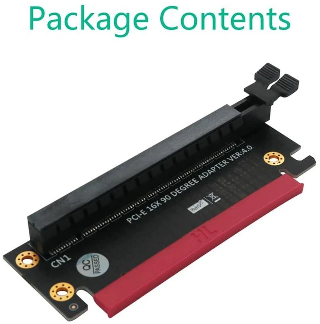 Alt view image 5 of 7 - AJMRTC PCIe 4.0 x16 90 Degree High Speed Riser Card, PCI-Express 3.0 / 4.0 Right Angle Adapter for 1U & 2U Server Chassis