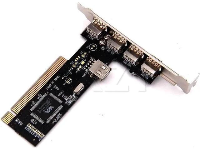 Main image of AJMRTC PCI USB 2.0 Controller Card, 4 Port 480Mbps High Speed VIA Chipset USB Hub Expansion Adapter Card for Desktop PC Internal Upgrade