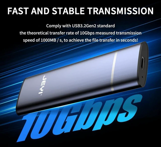 Alt view image 6 of 7 - AJMRTC JY-M12 M.2 SSD Enclosure, 10Gbps USB 3.2 Gen2 USB-C External Solid State Drive Case, Compatible with NVMe B Key & B+M Key M.2 SSD, Portable Storage Adapter