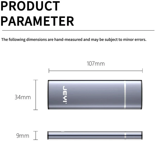 Alt view image 3 of 7 - AJMRTC JY-M12 M.2 SSD Enclosure, 10Gbps USB 3.2 Gen2 USB-C External Solid State Drive Case, Compatible with NVMe B Key & B+M Key M.2 SSD, Portable Storage Adapter