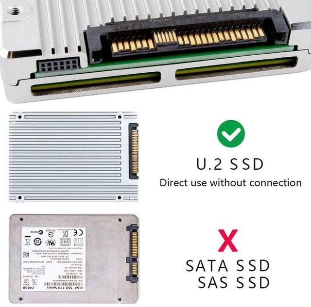 Alt view image 5 of 7 - AJMRTC U.2 SFF-8639 NVMe PCIe 4.0 SSD Extension Adapter, 68Pin Male to Female PCI Express PCBA Board, Direct Pass-Through for Server Workstation U.2 SSD Routing