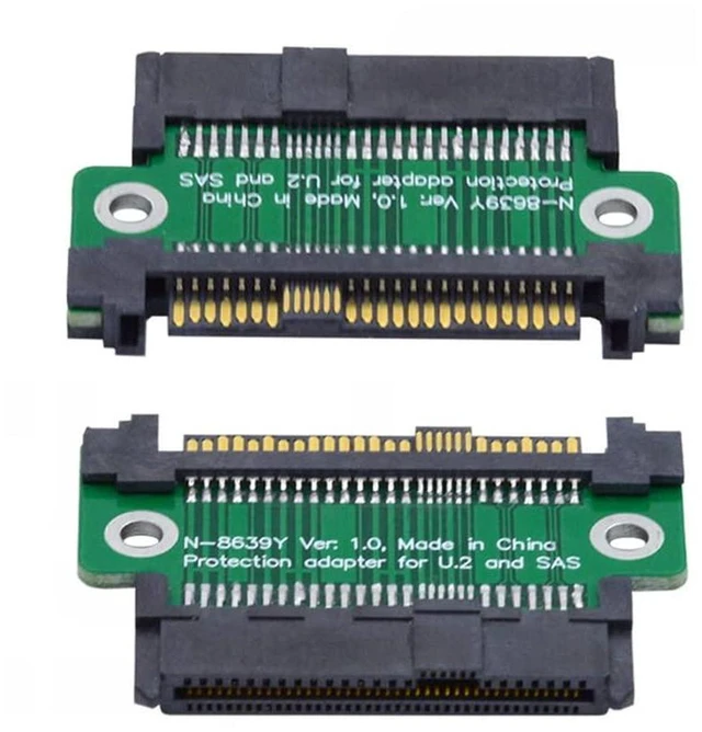 Alt view image 2 of 7 - AJMRTC U.2 SFF-8639 NVMe PCIe 4.0 SSD Extension Adapter, 68Pin Male to Female PCI Express PCBA Board, Direct Pass-Through for Server Workstation U.2 SSD Routing