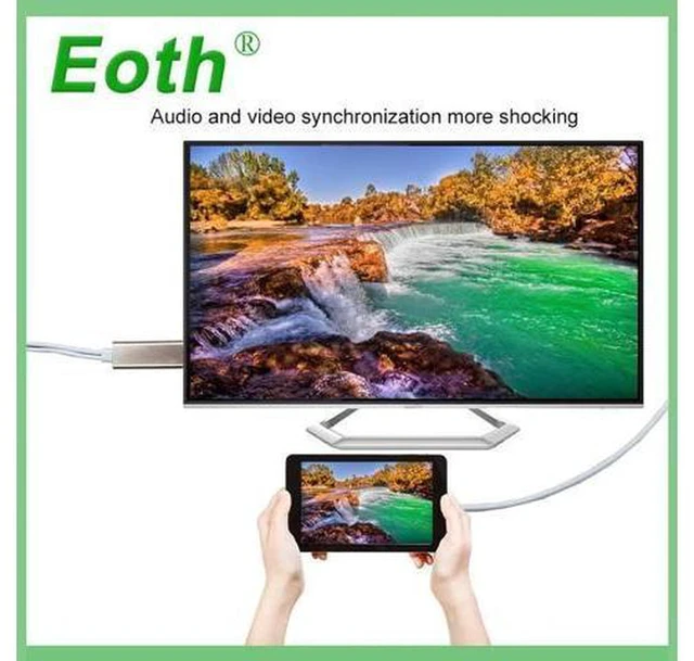 Alt view image 5 of 6 - AJMRTC 2PCS 2-in-1 Lightning & Micro USB to HDMI Digital AV Adapter, HDTV Mirroring Dongle, 1080P Video Audio Sync Output for iOS Android Smartphones Tablet to TV Monitor Projector