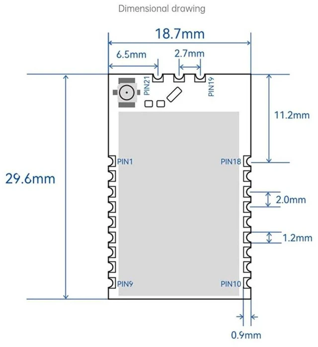 Alt view image 7 of 7 - AJMRTC 1W SX1262PA+LNA LoRa Module, 868MHz High Sensitivity Long Range Wireless Transceiver Module, SPI Interface Industrial RF Communication Module (Module Only)
